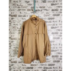 Eloquii Trench Coat Womens Size 22 Tan Snap Pockets Lightweight Preppy City‎